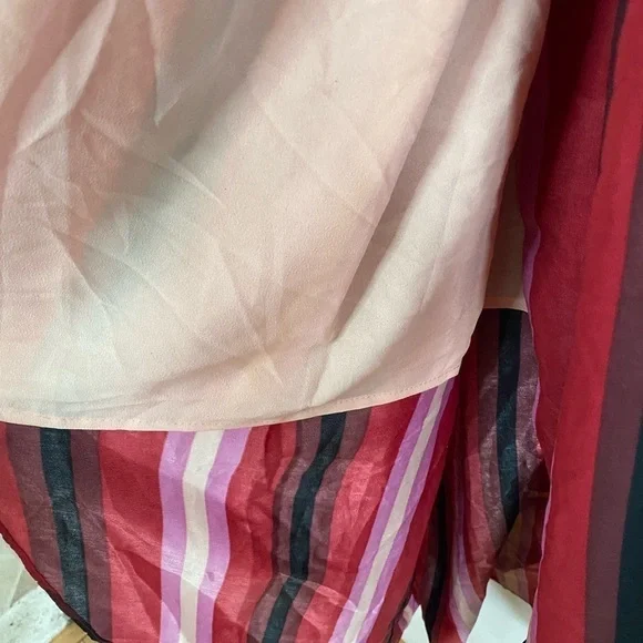 WAYF striped wrap maxi dress 100% polyester sz XXL - Picture 5 of 6